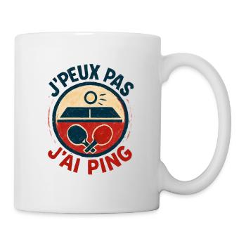 J'peux pas J'ai Ping - Mug blanc - blanc - Droite