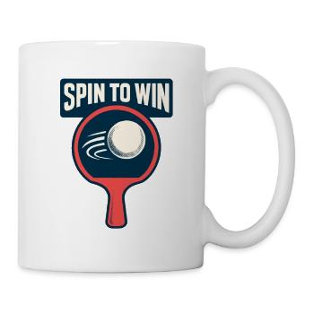 Dreh dich zum Sieg – Tischtennis - Tasse - Weiß - Rechts