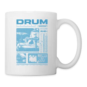 Rock-Schlagzeuger, Trommelspieler, Streetwear - Tasse - Weiß - Rechts