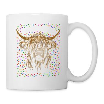 Déguisement têtu de bétail des Highlands - Mug blanc - blanc - Droite