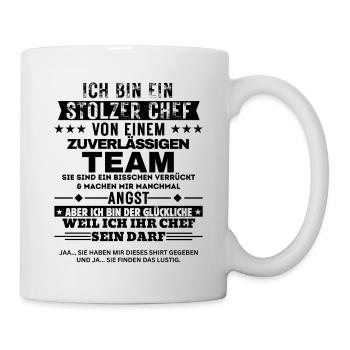 Stolzer Chef von einem zuverlässigen Team - Mug - white - Right