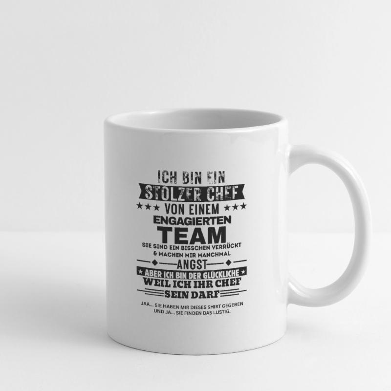Fier patron d’une équipe dévouée Mug blanc