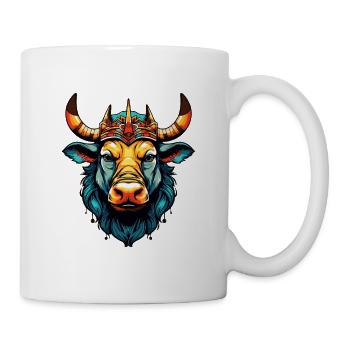 Stier Comic King - Tasse - Weiß - Rechts