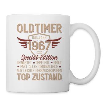 59th Birthday Shirt – Vintage 1967 Vintage Retro - Mug - white - Right
