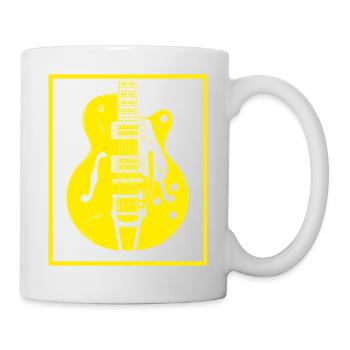 Retro-Gitarren-Silhouette - Tasse - Weiß - Rechts