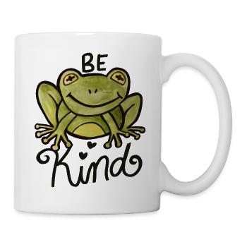 Be Kind Frog Watercolor Design - Mug - white - Right
