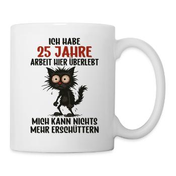 25th Company Anniversary Service Anniversary Work - Mug - white - Right