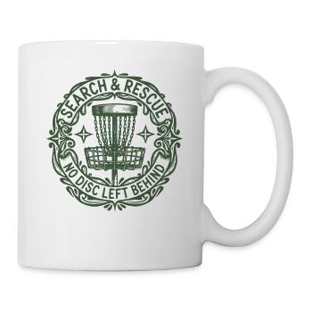 Recherche et sauvetage : aucun disque laissé derrière Disc golf - Mug blanc - blanc - Droite
