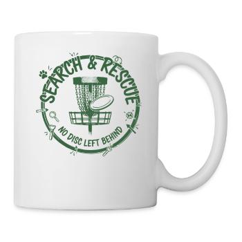 Recherche et sauvetage : aucun disque laissé derrière Disc golf - Mug blanc - blanc - Droite