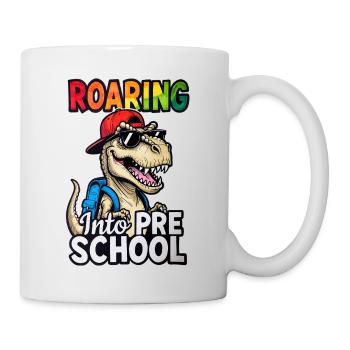 Roaring into Preschool Dinosaur Back to School - Mug - white - Right
