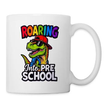 Roaring into Preschool Dinosaur Back to School - Mug - white - Right