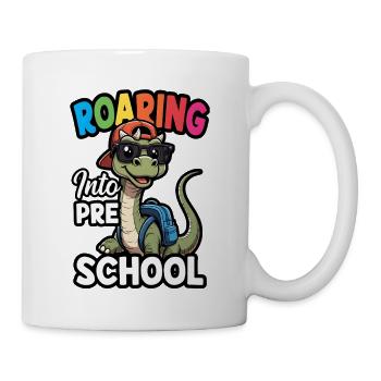Brüllen in den Vorschul-Dinosaurier zurück zur Schule - Tasse - Weiß - Rechts