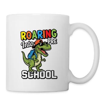 Roaring into Preschool Dinosaur Back to School - Mug - white - Right