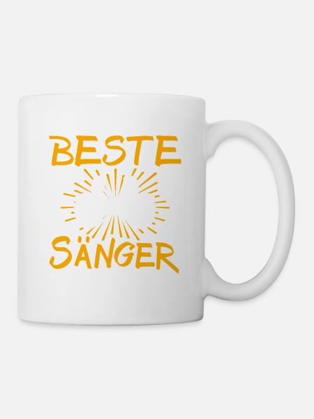 Sänger Geschenkidee - Tasse - Weiß