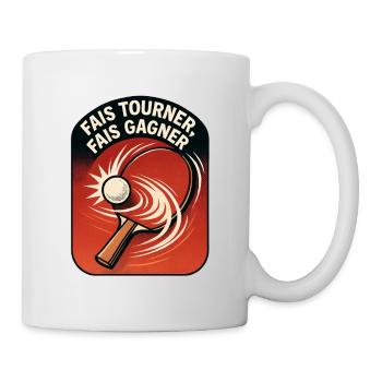 Fais tourner Fais gagner - Ping Pong - Mug blanc - blanc - Droite