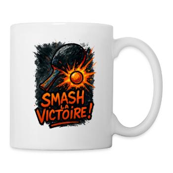 Zerstört den Sieg! Tischtennis - Tasse - Weiß - Rechts
