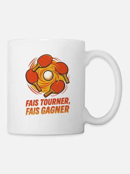 Spin Make Win – Tischtennis - Tasse - Weiß