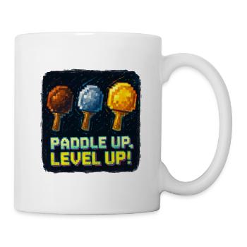 Paddle Up, Level Up Ping Pong - Mug blanc - blanc - Droite