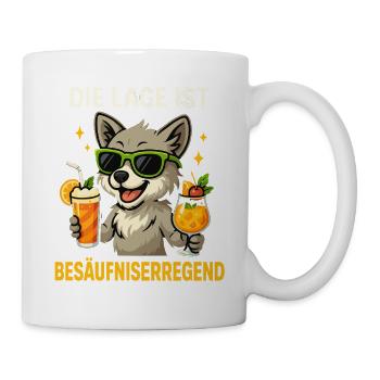 besäufniserregend spruch, party hund - Tasse - Weiß - Rechts