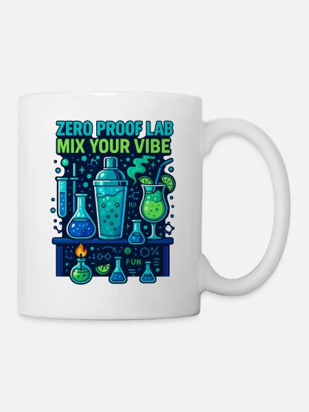 zero proof lab, mocktail chemie - Tasse - Weiß