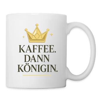 Café puis reine, couronne de café - Mug blanc - blanc - Droite