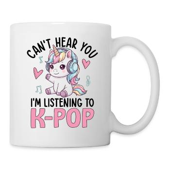 Je ne t’entends pas en écoutant de la K-Pop - Mug blanc - blanc - Droite