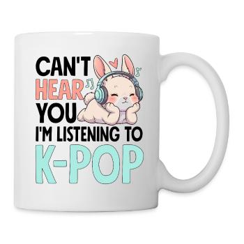 Je ne t’entends pas en écoutant de la K-Pop - Mug blanc - blanc - Droite