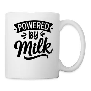 Angetrieben von Milch - Tasse - Weiß - Rechts