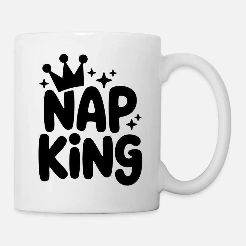 Nap King: königliche Ruhe - Tasse - Weiß