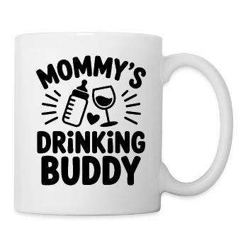 Le compagnon de beuverie de Maman - Mug blanc - blanc - Droite