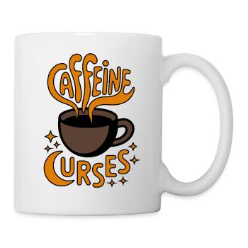 Caffeine Curves Kaffee-Logo - Tasse - Weiß - Rechts