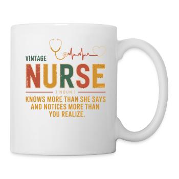 Chemise vintage d’infirmière - Mug blanc - blanc - Droite