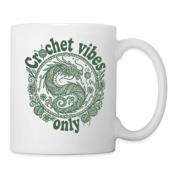 Crochet Vibes : Dragon Crochet Juste pour - Mug blanc - blanc - Droite