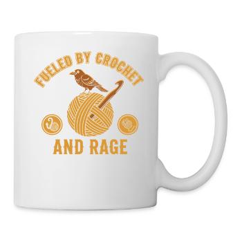 Fueled By Crochet And Rage Funny Crochet Lover - Mug - white - Right