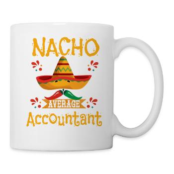 Nacho Durchschnittlicher Buchhalter - Tasse - Weiß - Rechts
