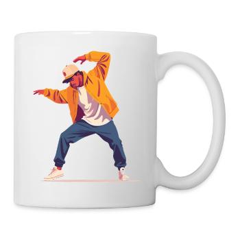 Breakdance Pose Tänzer Person Style Tanzen Motiv - Tasse - Weiß - Rechts