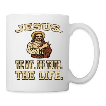 Jesus . The Way. The Truth. The Life. - Christen - Tasse - Weiß - Rechts