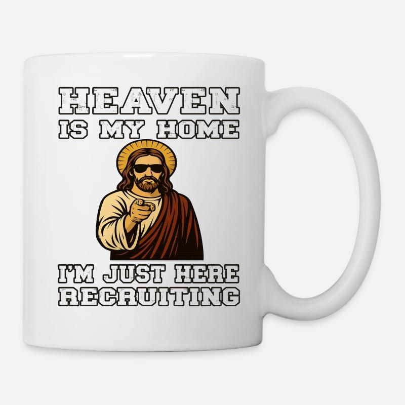 Uncle Jesus Recruiting - Heaven is my Home  - Tasse - Weiß