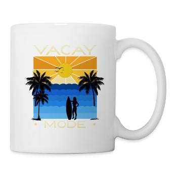 Fun holiday & surfer design - Mug - white - Right