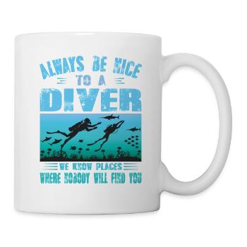 Diver Saying Funny Gift Scuba Diver Outfit - Mug - white - Right