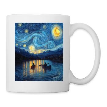Kayak Van Gogh Nuit étoilée - Mug blanc - blanc - Droite
