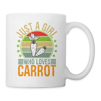 Juste une fille qui adore la carotte adore - Mug blanc - blanc - Droite
