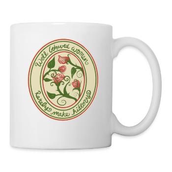 Abzeichen der wohlerzogenen Rosen - Tasse - Weiß - Rechts
