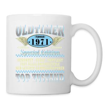 Cadeau d’anniversaire original de février 1971 - Mug blanc - blanc - Droite