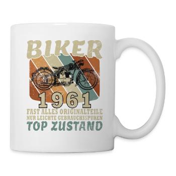 1961 Anniversary Motorcycle Biker Vintage 65 Years - Mug - white - Right