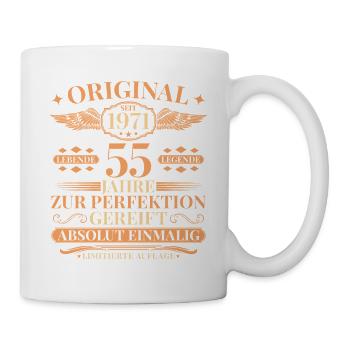 55. Geburtstag Lebende Legende seit 1971 - Tasse - Weiß - Rechts