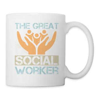 Social Worker Quote The Great Social Work - Mug - white - Right