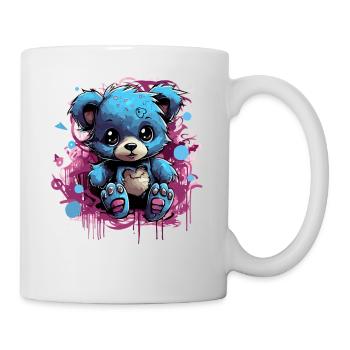 Blue Cuddly Bear Graffiti Pop - Mug - white - Right