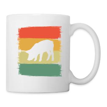 Schwein - Tasse - Weiß - Rechts