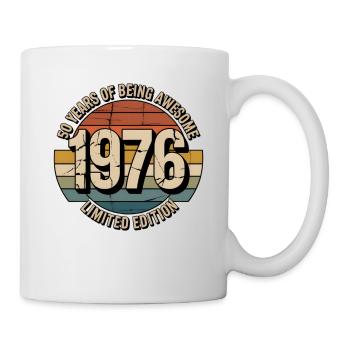 50 Geburtstag Vintage Shirt – 1976 Retro Geschenk - Tasse - Weiß - Rechts